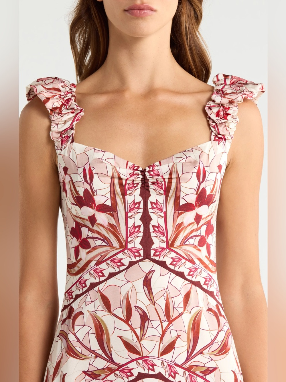 FARM RIO Stained Glass Lace Trim Maxi Dress - Picture 7 of 10